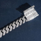 20mm 4-Row Iced-Out Cuban Link Bracelet — Moissanite, 925 Silver