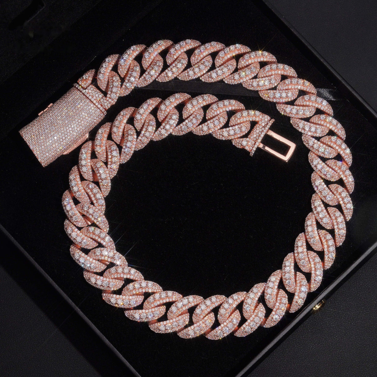 23mm Cuban Chain — Moissanite, 925 Silver
