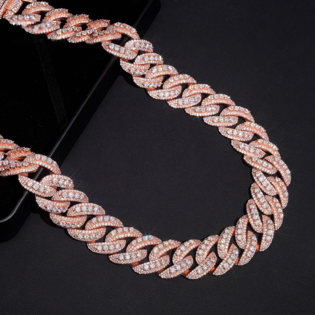 23mm Cuban Chain — Moissanite, 925 Silver
