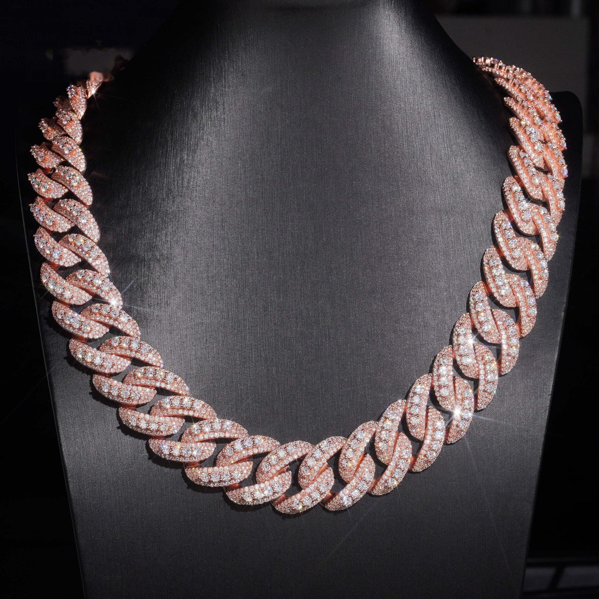 23mm Cuban Chain — Moissanite, 925 Silver