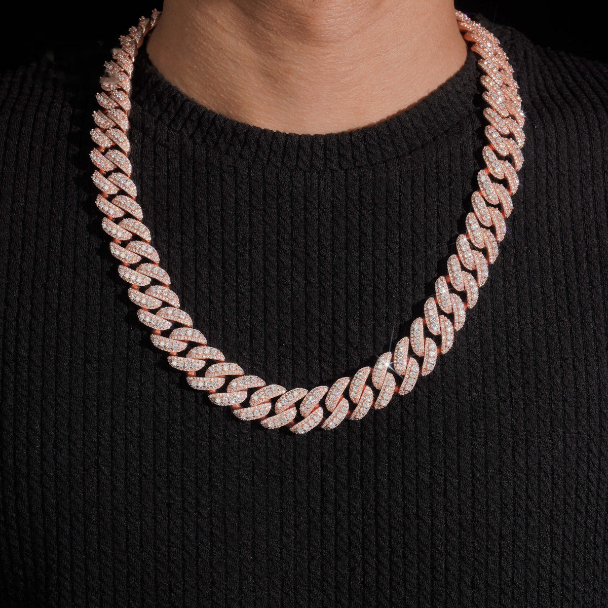 23mm Cuban Chain — Moissanite, 925 Silver