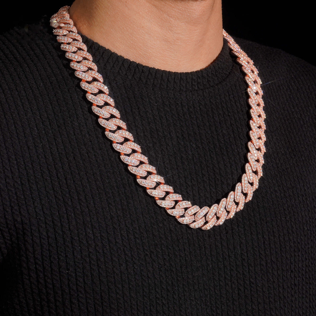 23mm Cuban Chain — Moissanite, 925 Silver