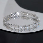 Mixed Shapes Tennis Bracelet — Moissanite, 925 Silver