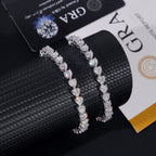 Heart Cut Tennis Bracelet — Moissanite, 925 Silver