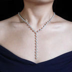 Rosary Necklace, Moissanite, 925 Silver | FAZE Jewelry