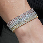 Double Row Tennis Bracelet — Moissanite, 925 Silver