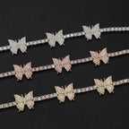 3mm Butterfly Tennis Bracelet — Moissanite, 925 Silver