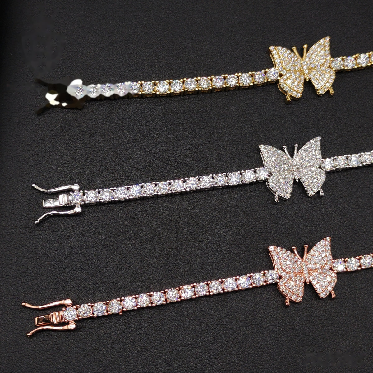 3mm Butterfly Tennis Bracelet — Moissanite, 925 Silver