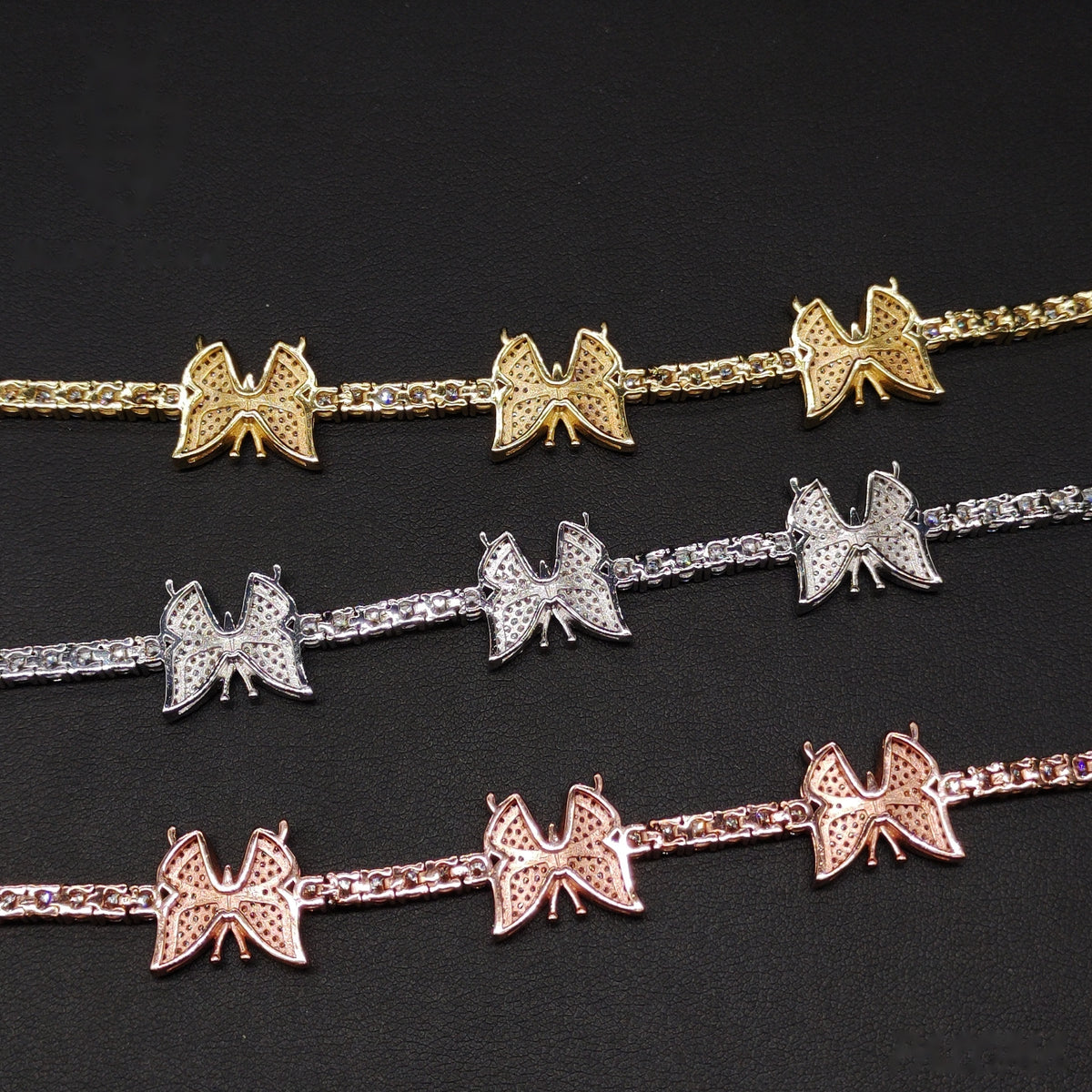 3mm Butterfly Tennis Bracelet — Moissanite, 925 Silver