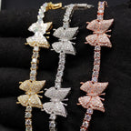 3mm Butterfly Tennis Bracelet — Moissanite, 925 Silver