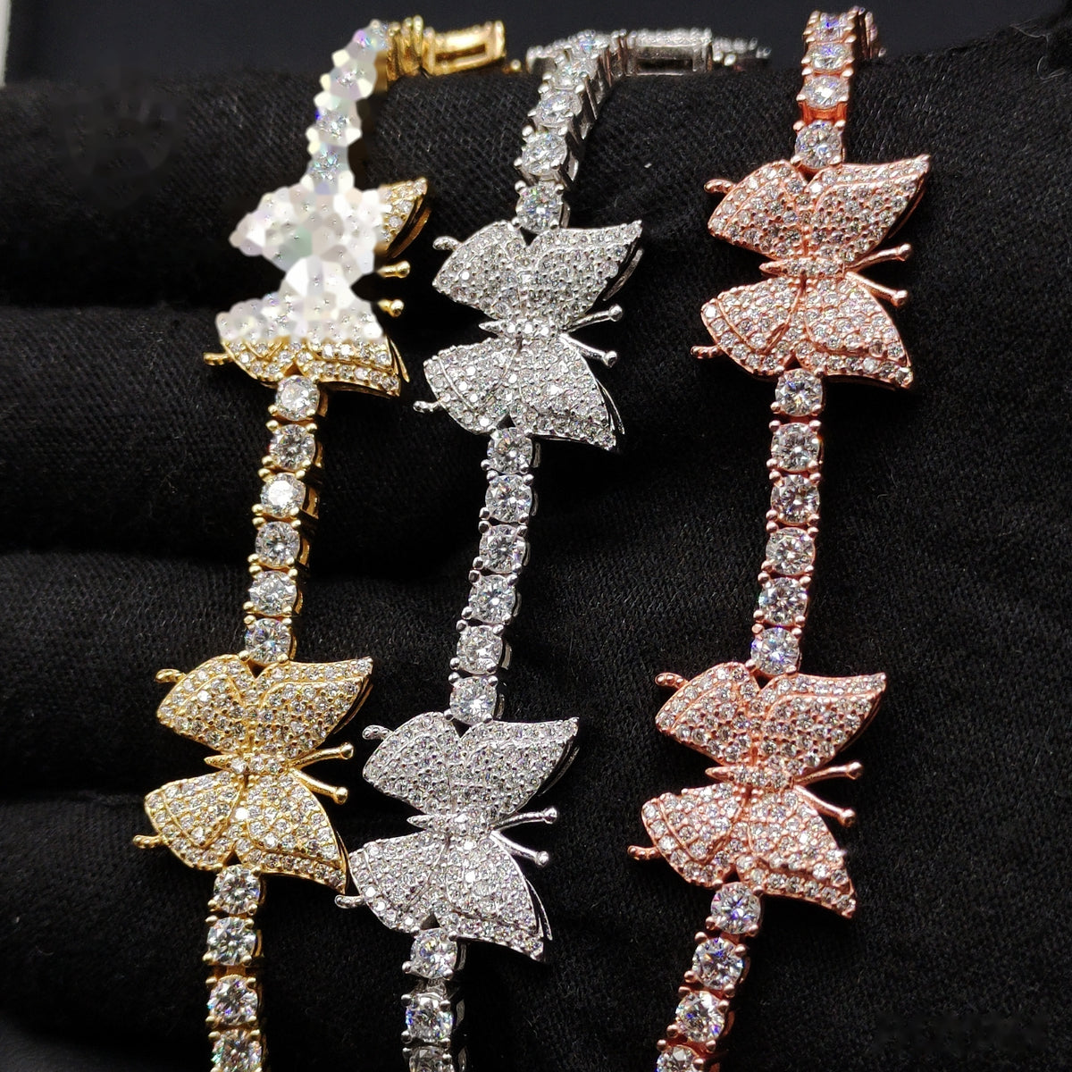 3mm Butterfly Tennis Bracelet — Moissanite, 925 Silver