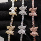 3mm Butterfly Tennis Bracelet — Moissanite, 925 Silver