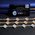 4mm Clover Tennis Bracelet — Moissanite, 925 Silver