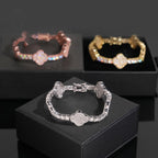 4mm Clover Tennis Bracelet — Moissanite, 925 Silver