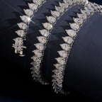4x6mm Pear Cut Tennis Chain — Moissanite, 925 Silver