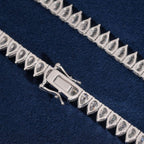 4x6mm Pear Cut Tennis Chain — Moissanite, 925 Silver