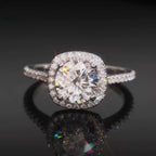 Womens Engagement Ring Round, Moissanite, 925 Silver | FAZE Jewelry