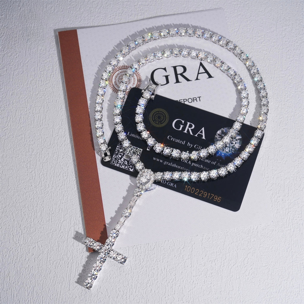 5mm Rosary — Moissanite, 925 Silver