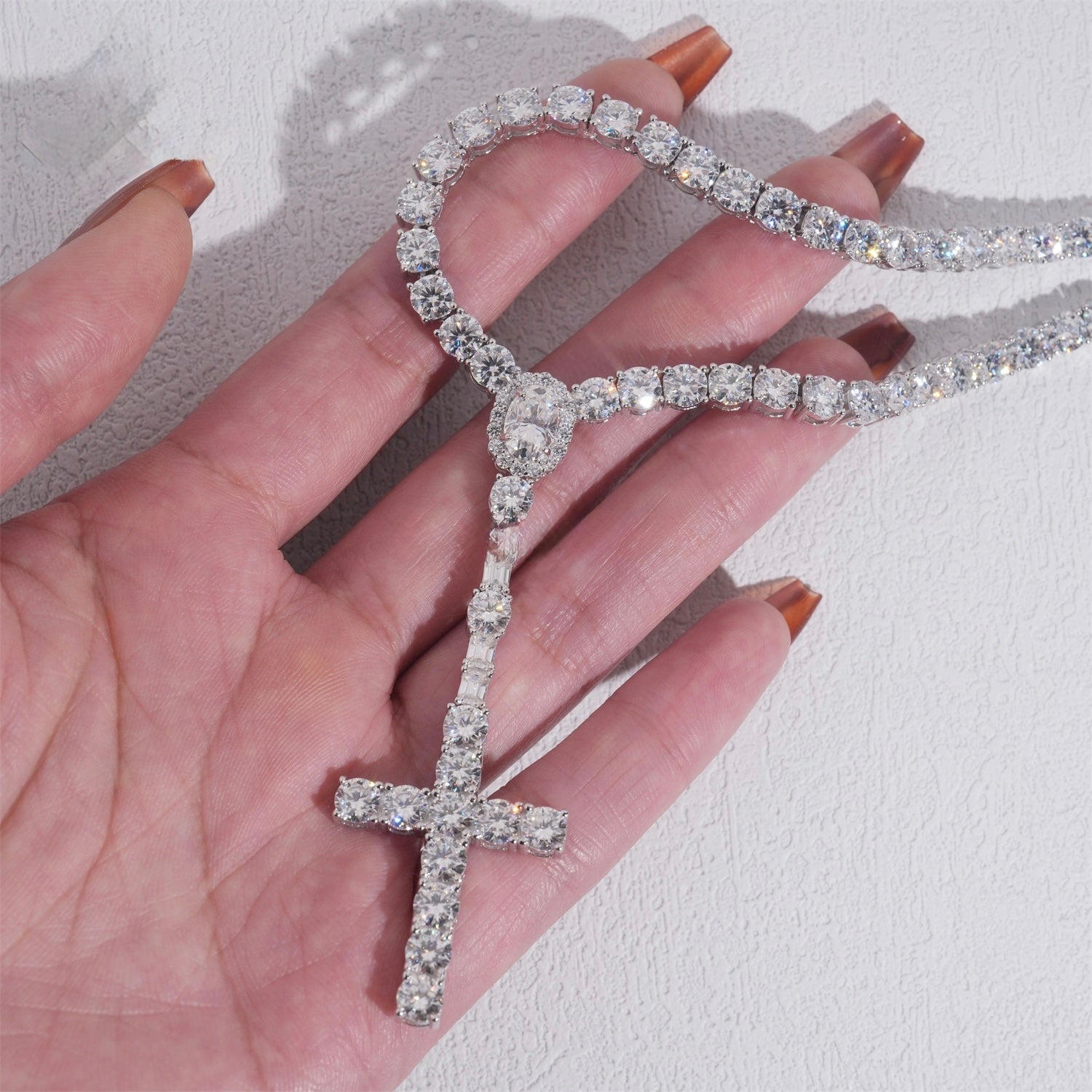 5mm Rosary — Moissanite, 925 Silver