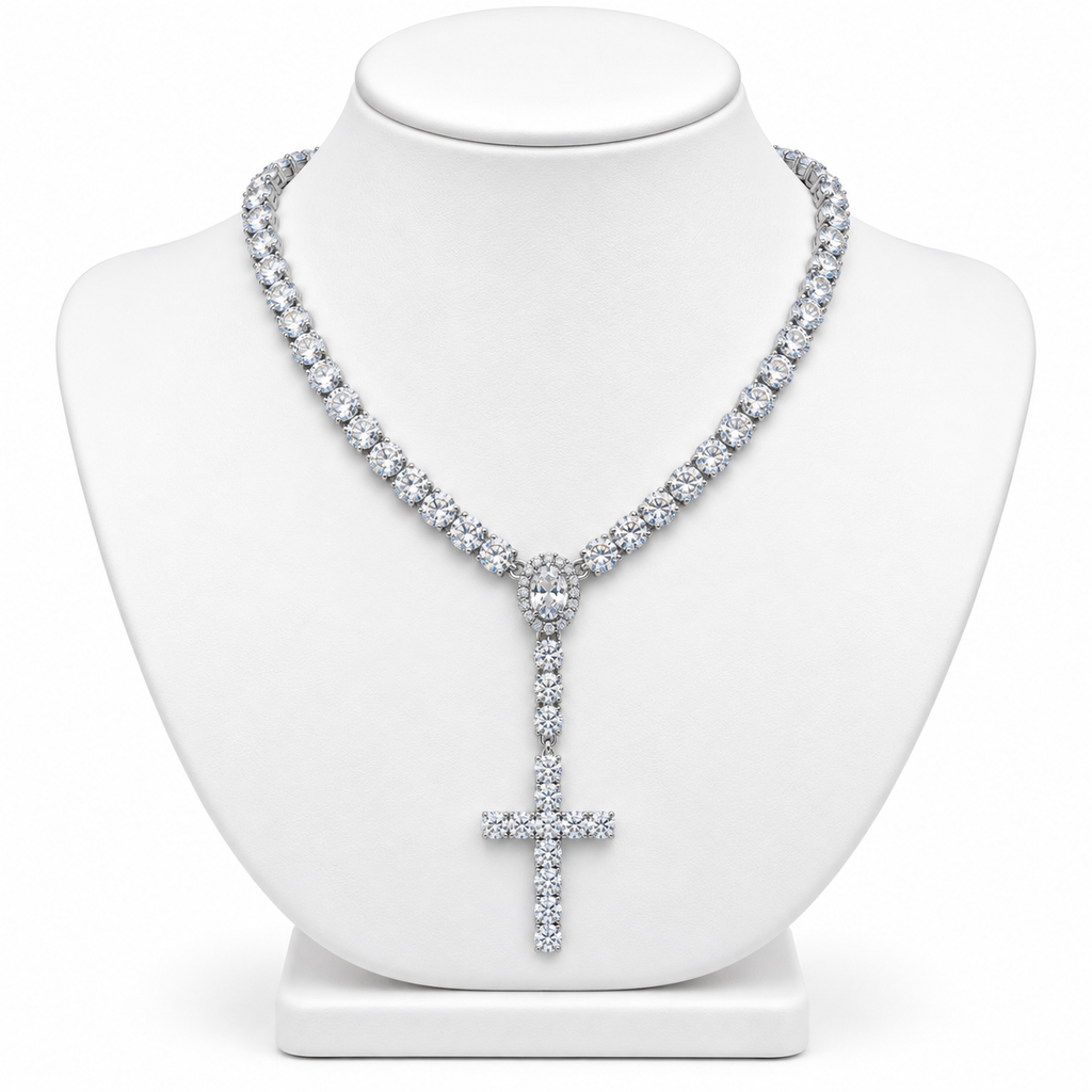 5mm Rosary — Moissanite, 925 Silver