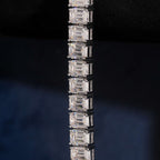 5×7mm Emerald Cut Tennis Bracelet — Moissanite, 925 Silver