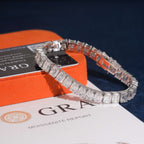 5×7mm Emerald Cut Tennis Bracelet — Moissanite, 925 Silver