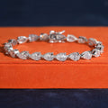 5×8mm Pear Cut Tennis Bracelet — Moissanite, 925 Silver
