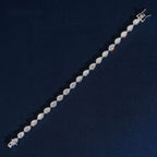 5×8mm Pear Cut Tennis Bracelet — Moissanite, 925 Silver