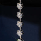 7.5mm Round Station Tennis Bracelet — Moissanite, 925 Silver
