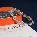 7.5mm Round Station Tennis Bracelet — Moissanite, 925 Silver