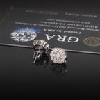 Bloom Cluster Stud Earrings Screw Back — Moissanite, 925 Silver