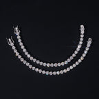 Heart Cut Tennis Bracelet — Moissanite, 925 Silver