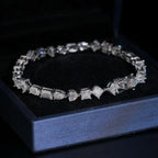 Mixed Shapes Tennis Bracelet — Moissanite, 925 Silver
