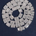 8mm Baguette Tennis Chain — Moissanite, 925 Silver