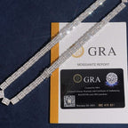 8mm Baguette Tennis Chain — Moissanite, 925 Silver