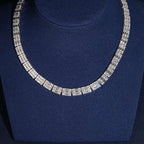 8mm Baguette Tennis Chain — Moissanite, 925 Silver