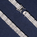 8mm Baguette Tennis Chain — Moissanite, 925 Silver