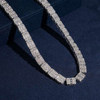 8mm Baguette Tennis Chain — Moissanite, 925 Silver
