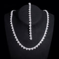 8mm Heart Halo Tennis Chain — Moissanite, 925 Silver