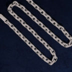 8mm Iced Rolo Chain — Moissanite, 925 Silver
