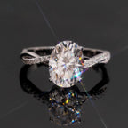 Womens Engagement Ring W, Moissanite, 925 Silver | FAZE Jewelry
