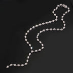 Rosary Necklace, Moissanite, 925 Silver | FAZE Jewelry