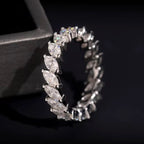 Womens Engagement Ring Marquise Cut, Moissanite, 925 Silver | FAZE Jewelry