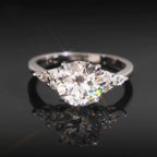 Womens Engagement Ring Round C, Moissanite, 925 Silver | FAZE Jewelry