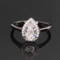 Womens Engagement Ring Pearl Cut, Moissanite, 925 Silver | FAZE Jewelry