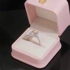 Womens Engagement Ring Emerald Cut, Moissanite, 925 Silver | FAZE Jewelry
