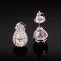 Pear Shape Earrings Screw Back — Moissanite, 925 Silver