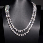 Princess Cut Tennis Chain — Moissanite, 925 Silver