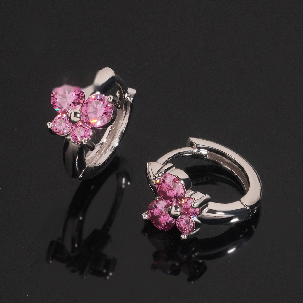 BT Earrings Hoops — Moissanite, 925 Silver