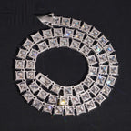 Princess Cut Tennis Chain — Moissanite, 925 Silver